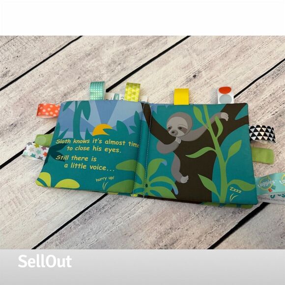 Mary Meyer Taggies Molasses Sloth Soft Book for Babies Sensory Educational - Picture 3 of 5